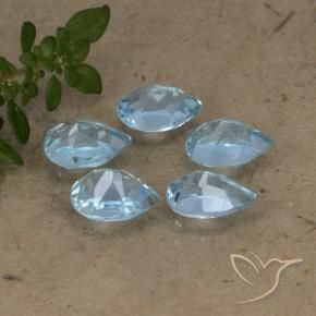 Gemas de Topacio Azul Suizo natural de 2.80 ct, En forma de pera, VVS-VS