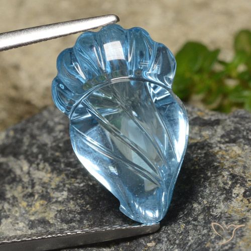 11.80ct Natural Azul Suizo Topacio, Elegante, Transparente