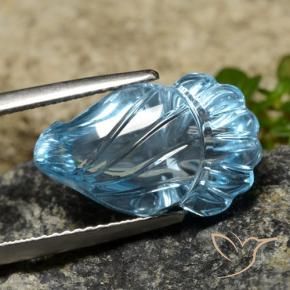 Topacio Azul Suizo natural de 11.80 ct, Elegante, Transparente