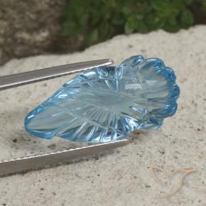 Topacio Azul Cielo natural de 12.30 ct, Elegante, Transparente