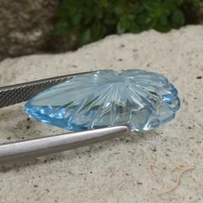 Topacio Azul Cielo natural de 12.30 ct, Elegante, Transparente