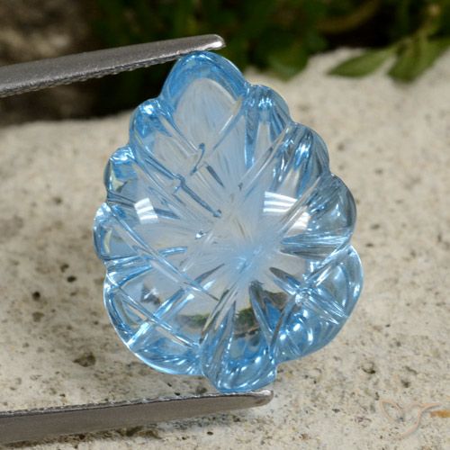 13.61ct Natural Azul Suizo Topacio, Elegante, Transparente