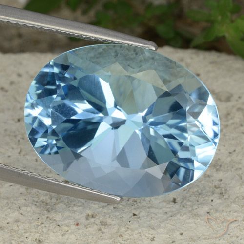 23.05ct Natural Azul Cielo Topacio, Ovalada, VVS