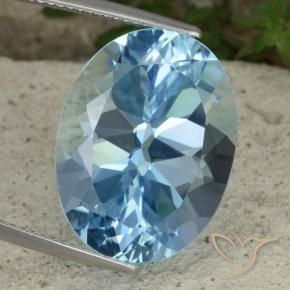 Topacio Azul Cielo natural de 23.05 ct, Ovalada, VVS