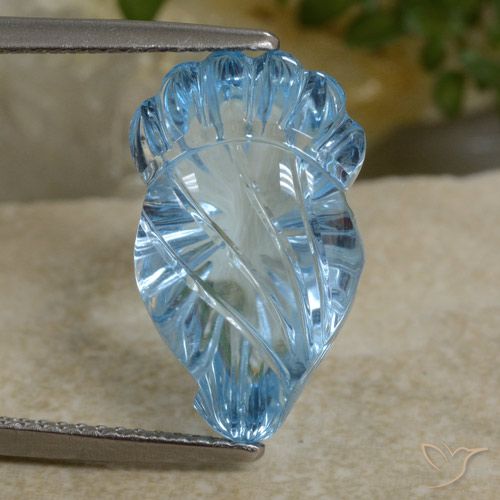 11.13ct Natural Azul Suizo Topacio, Elegante, Transparente