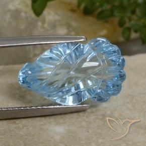 Topacio Azul Suizo natural de 11.13 ct, Elegante, Transparente