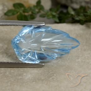 Topacio Azul Suizo natural de 9.05 ct, Elegante, Transparente