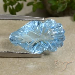 Topacio Azul Suizo natural de 9.90 ct, Elegante, Transparente