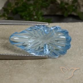 Topacio Azul Cielo natural de 11.59 ct, Elegante, Transparente