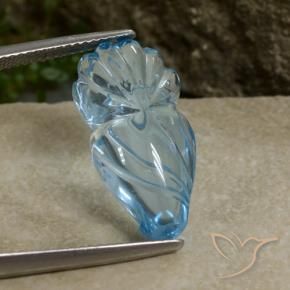 Topacio Azul Cielo natural de 11.26 ct, Elegante, Transparente