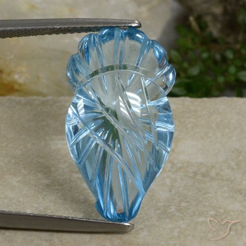 17.50ct Natural Azul Cielo Topacio, Elegante, Transparente