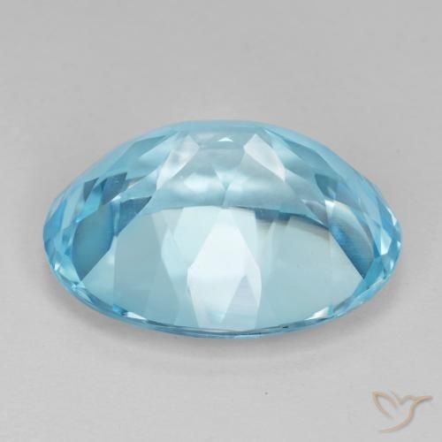 Topacio Azul Suizo natural de 23.33 ct, Ovalada, VVS