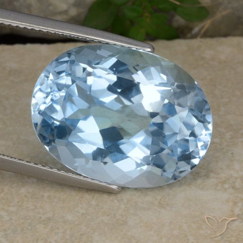 22.93ct Natural Azul Cielo Topacio, Ovalada, VVS, Photo A
