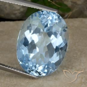Topacio Azul Cielo natural de 22.93 ct, Ovalada, VVS