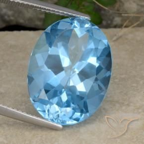 Topacio Azul Cielo natural de 21.58 ct, Ovalada, VVS-VS