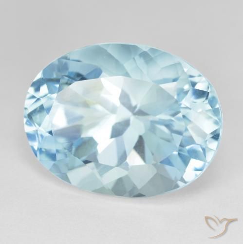 Topacio Azul Cielo natural de 24.57 ct, Ovalada, VVS-VS