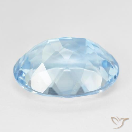 Topacio Azul Cielo natural de 24.52 ct, Ovalada, VVS-VS