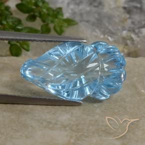 Topacio Azul Suizo natural de 13.48 ct, Elegante, Transparente