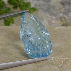 Topacio Azul Suizo natural de 13.48 ct, Elegante, Transparente