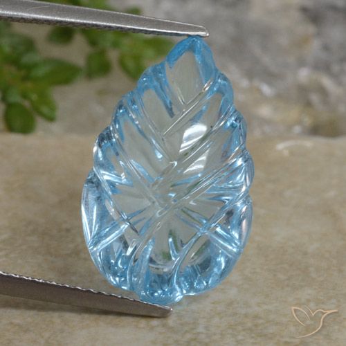 12.71ct Natural Azul Cielo Topacio, Elegante, Transparente