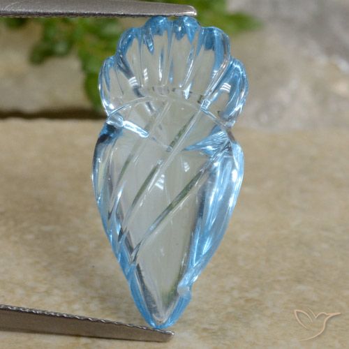 10.71ct Natural Azul Suizo Topacio, Elegante, Transparente