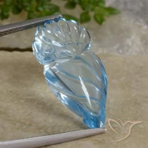 Topacio Azul Suizo natural de 10.71 ct, Elegante, Transparente