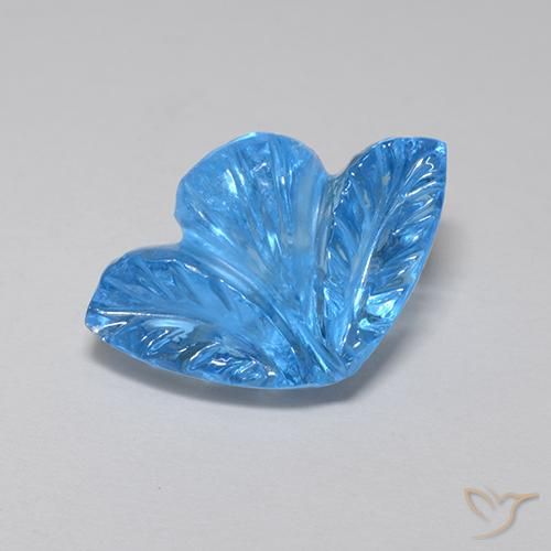 5.50ct Natural Azul Suizo Topacio, Corte Flor, Transparente