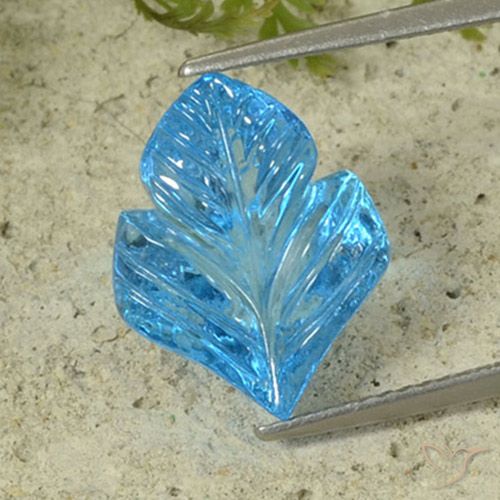 7.69ct Natural Azul Suizo Topacio, Corte Flor, Transparente