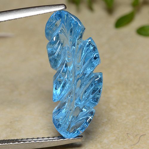 9.82ct Natural Azul Suizo Topacio, Corte Flor, Transparente
