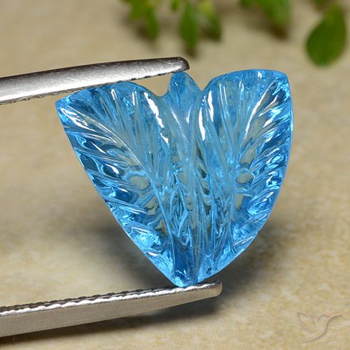 9.03ct Natural Azul Suizo Topacio, Corte Flor, Transparente