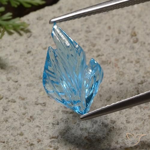 4.31ct Natural Azul Suizo Topacio, Elegante, Transparente
