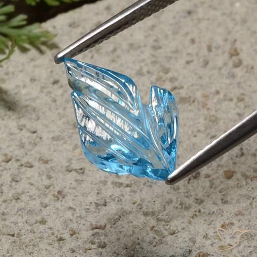 Topacio Azul Suizo natural de 4.31 ct, Elegante, Transparente