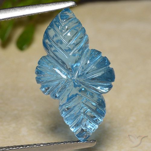6.61ct Natural Azul Suizo Topacio, Elegante, Transparente