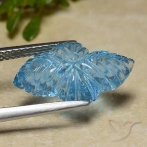 Topacio Azul Suizo natural de 6.61 ct, Elegante, Transparente