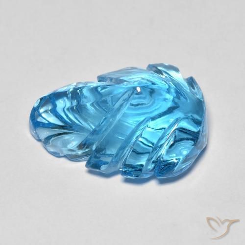 Topacio Azul Suizo natural de 11.03 ct, Elegante, Transparente