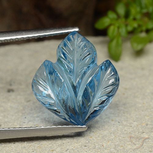 7.93ct Natural Azul Suizo Topacio, Corte Flor, Transparente