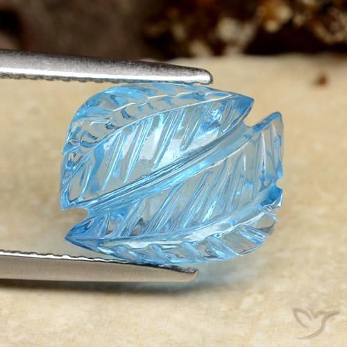 Topacio Azul Suizo natural de 6.25 ct, Elegante, Transparente
