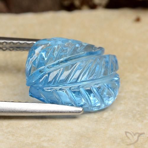 Topacio Azul Suizo natural de 6.25 ct, Elegante, Transparente