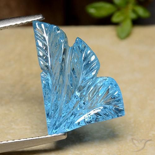 11.40ct Natural Azul Suizo Topacio, Elegante, Transparente