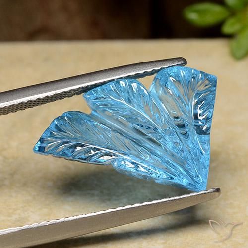 Topacio Azul Suizo natural de 11.40 ct, Elegante, Transparente
