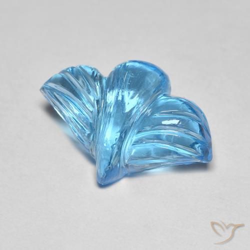 7.30ct Natural Azul Suizo Topacio, Corte Flor, Transparente