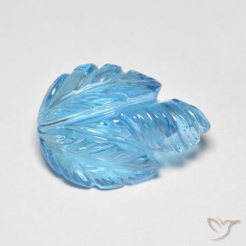 Topacio Azul Suizo natural de 13.69 ct, Elegante, Transparente