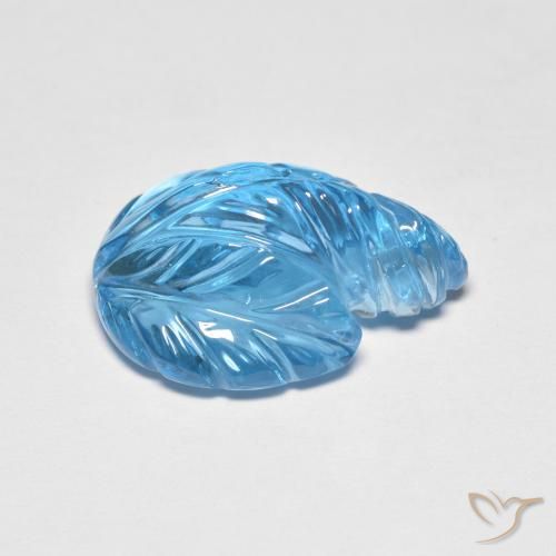 Topacio Azul Suizo natural de 13.69 ct, Elegante, Transparente