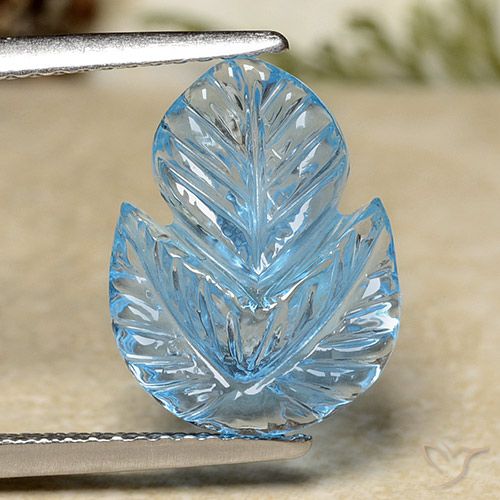 4.68ct Natural Azul Suizo Topacio, Corte Flor, Transparente