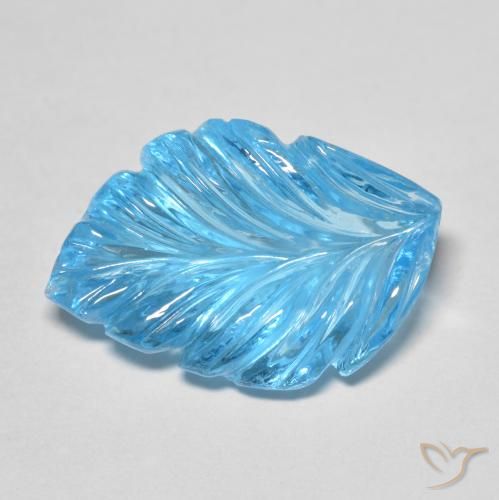 Topacio Azul Suizo natural de 13.67 ct, Elegante, Transparente