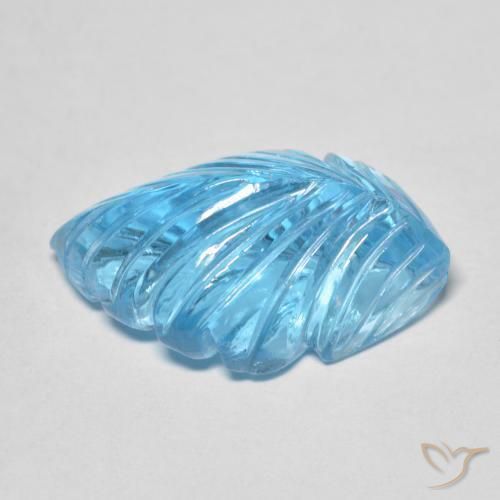 Topacio Azul Suizo natural de 13.67 ct, Elegante, Transparente