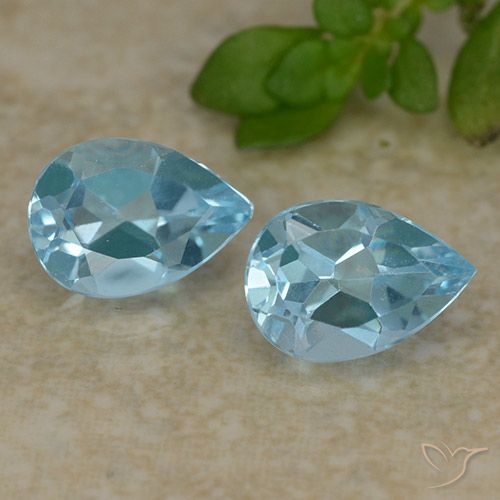 1.71ctw Natural Azul Cielo Topacio, En forma de pera, VVS-VS
