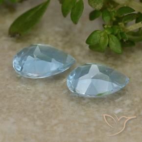 Gemas de Topacio Azul Cielo natural de 1.65 ct, En forma de pera, VVS-VS