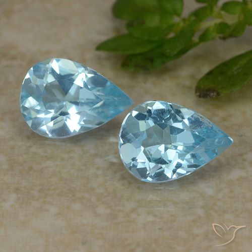 1.48ctw Natural Azul Cielo Topacio, En forma de pera, VVS-VS