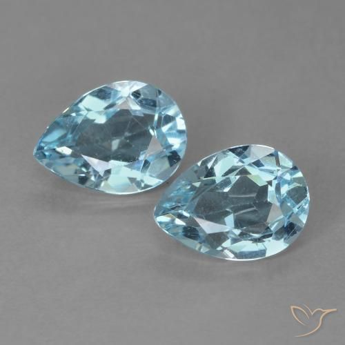 1.81ctw Natural Azul Cielo Topacio, En forma de pera, VVS-VS